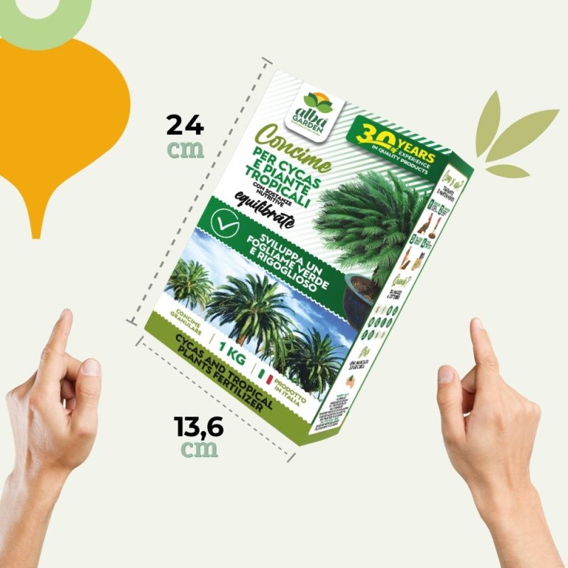 Concime Rinverdente Express Per Cycas E Palme - Agrida Contro Foglie Gialle - Effetto Rapido 1Kg - Foto 9