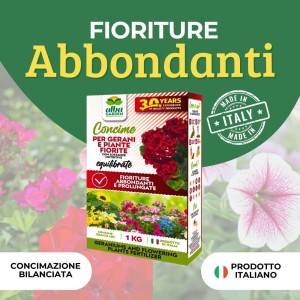 CONCIME GRANULARE PER GERANI E PIANTE FIORITE 1 Kg