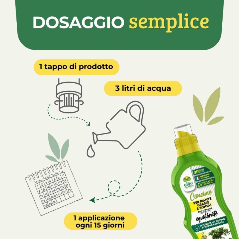 CONCIME LIQUIDO PER PIANTE GRASSE E BONSAI 500 g | Albagarden