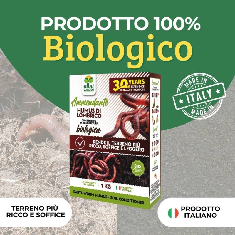 HUMUS DI LOMBRICO 100% DA LETAME BOVINO - Ammesso in Agricoltura BIO (3