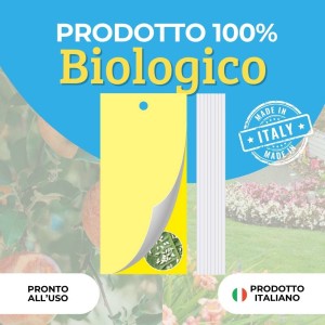 TRAPPOLA CROMOTROPICA GIALLA MOSCA BIANCA 10 pz