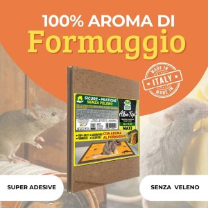 ALBATOP TRAPPOLA ADESIVA PER TOPI AROMA FORMAGGIO 6 pz (3 Conf.)