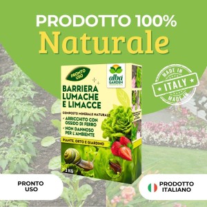 BARRIERA LUMACHE NATURALE CON OSSIDO DI FERRO 2 Kg