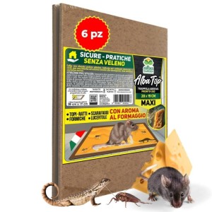 ALBATOP TRAPPOLA ADESIVA PER TOPI AROMA FORMAGGIO 6 pz (3 Conf.)