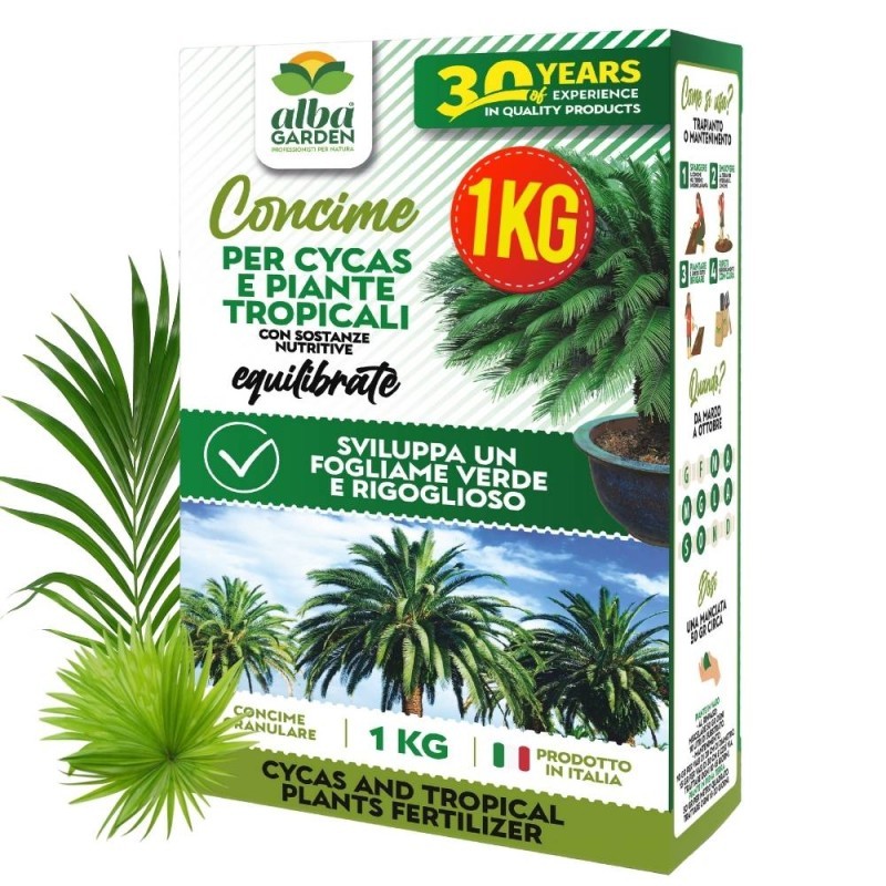 CONCIME GRANULARE CYCAS E PIANTE TROPICALI 1 Kg CONCIME GRANULARE CYCAS E PIANTE TROPICALI 1 Kg