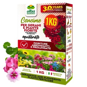 CONCIME GRANULARE PER GERANI E PIANTE FIORITE 1 Kg