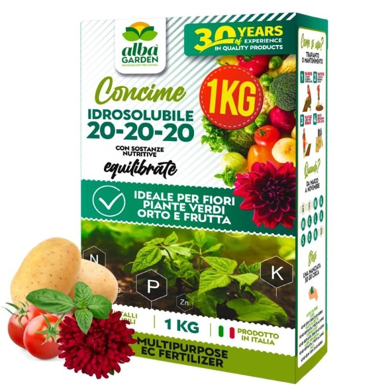 CONCIME IDROSOLUBILE 20-20-20 1 Kg CONCIME IDROSOLUBILE 20-20-20 1 Kg