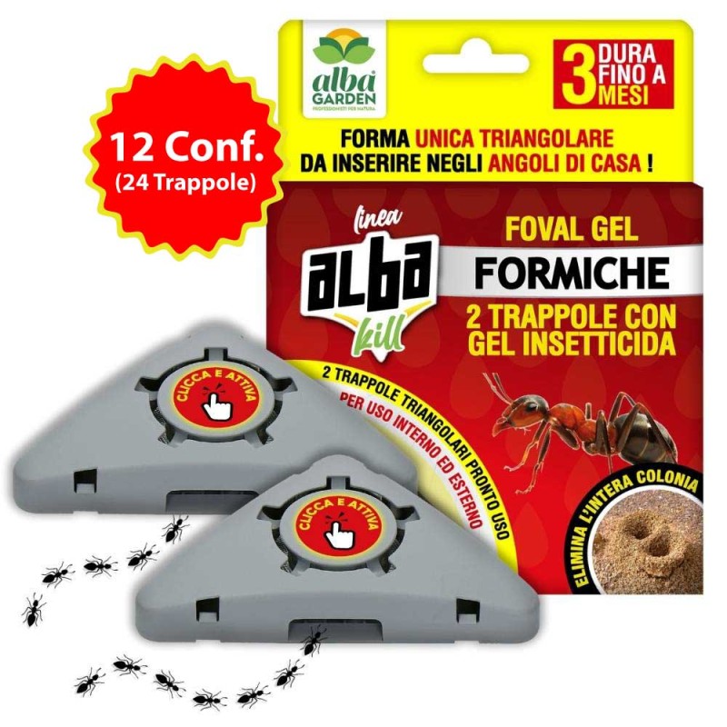 ALBAKILL TRAPPOLA FORMICHE GEL 24 pz (12 Conf.) ALBAKILL TRAPPOLA FORMICHE GEL 24 pz (12 Conf.)