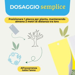TRAPPOLA CROMOTROPICA GIALLA MOSCA FRUTTA - AFIDI 5 pz