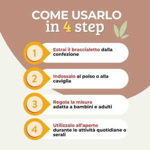 BRACCIALETTO PROFUMATO ALLA CITRONELLA 1 pz