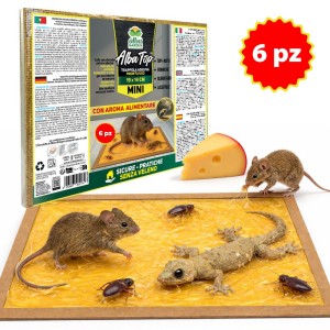 ALBATOP TRAPPOLA ADESIVA PER TOPI MINI 6 pz (3 Conf.)
