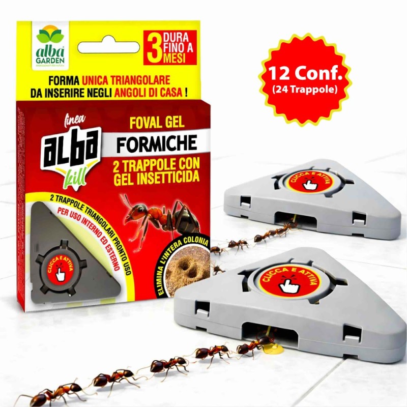 ALBAKILL TRAPPOLA FORMICHE GEL 24 pz (12 Conf.)