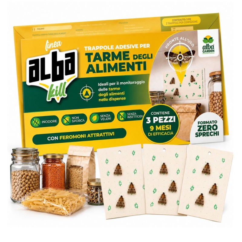 ALBAKILL TRAPPOLA TARME ALIMENTI 3 pz