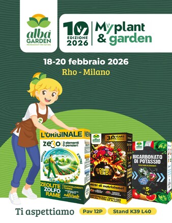 Da anni Albagarden affianca i professionisti del verde con prodotti affidabili e soluzioni studiate per semplificare il lavoro e migliorare i risultati.

A @myplantgarden  porteremo una selezione del nostro catalogo e presenteremo nuove proposte dedicate alla cura, gestione e valorizzazione degli spazi verdi.

Se sei un operatore del settore, passa a trovarci allo stand Pav 12P - Stand K39 L40: sarà il momento giusto per parlare di esigenze concrete e opportunità di crescita.

Ti aspettiamo!
📅 18-20 febbraio 2026
 📍 Fiera Milano - Rho
#Albagarden #Myplant2026